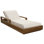 Horizon Outdoor Teak Chaise Lounge