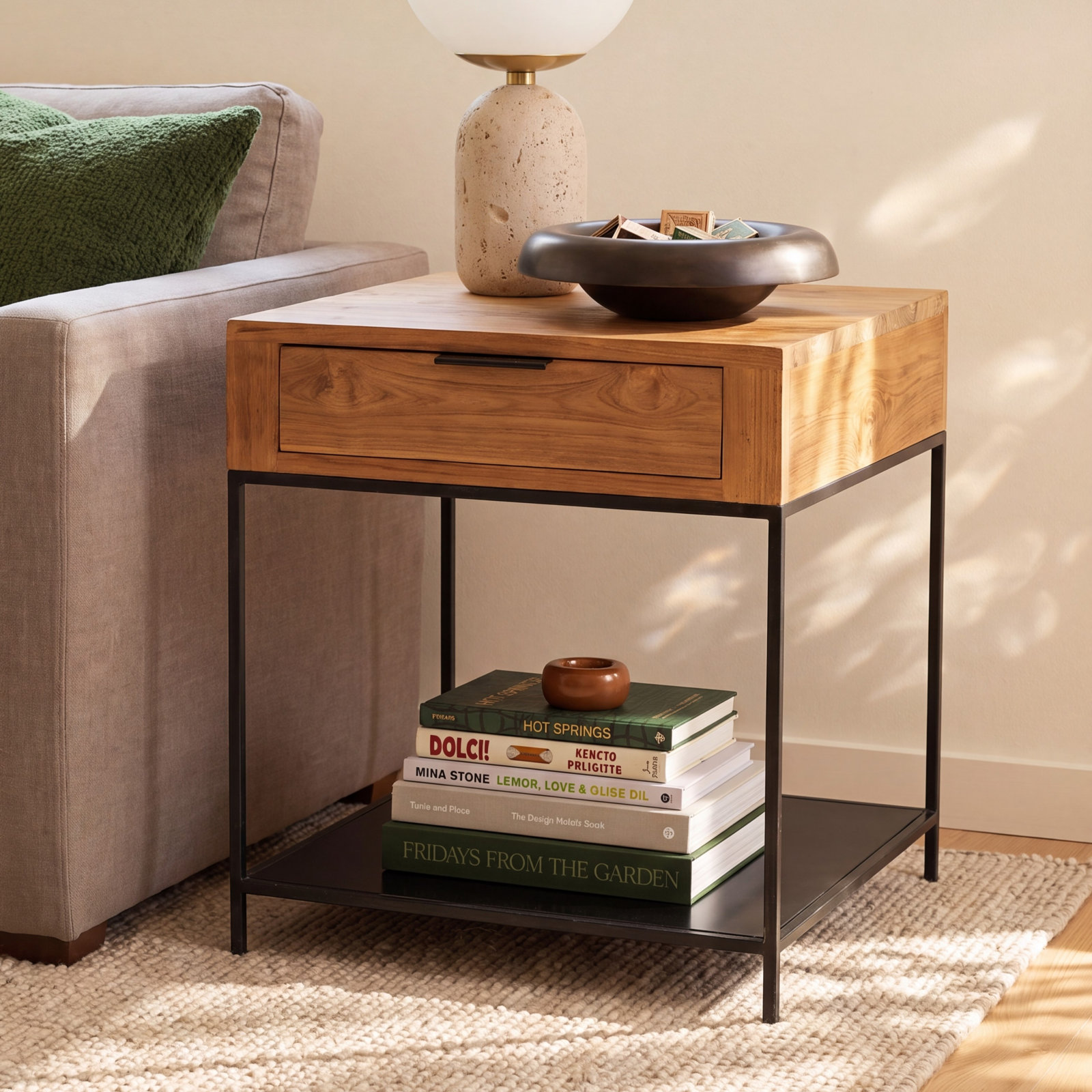 Theo 20" Teak End Table