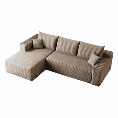 95" Modern Minimalist Cloud Sectional Sofa, No Assembly Required Living Room Couch