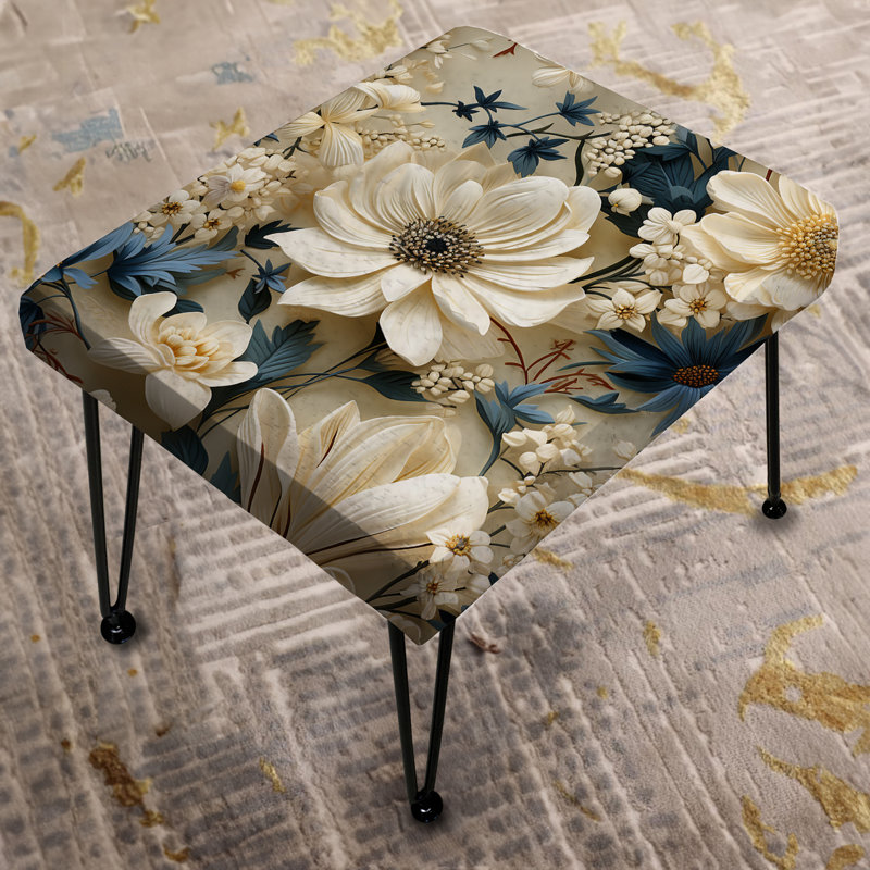 Monds - Repose-pieds rectangulaire floral