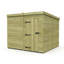 Total Sheds 7ft x 8ft Pent Garden Shed - Single Door - No Windows - Pressure Treated Timber - UK Manufactured