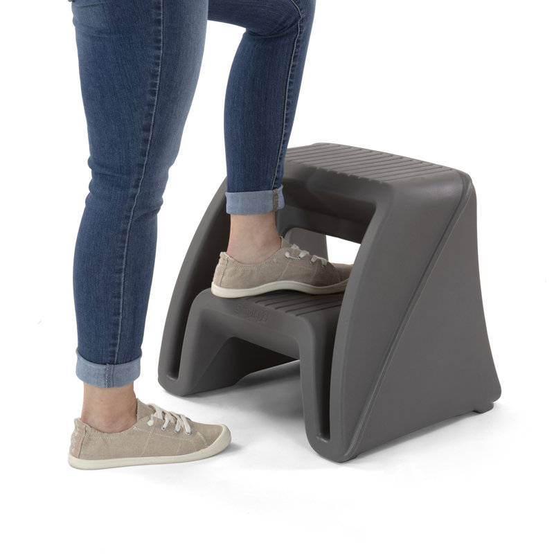 2 - Step Plastic Lightweight Step Stool