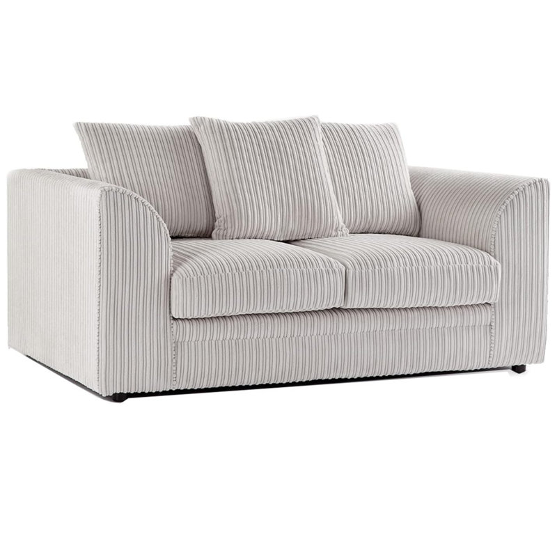 2 Seater Corduroy Sofa, Cream