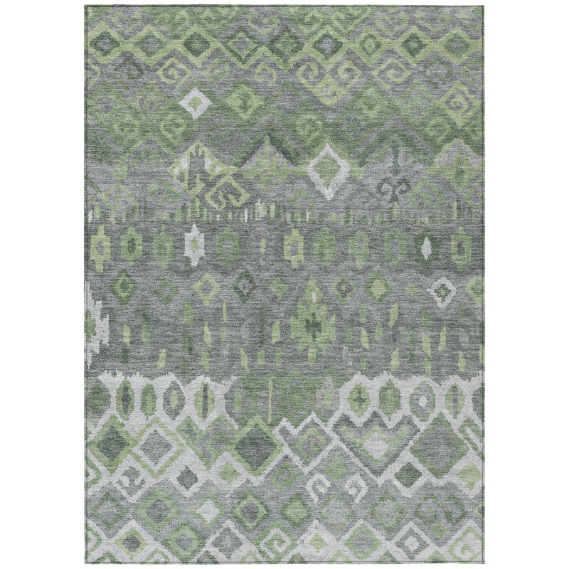Machine Washable Indoor/Outdoor Matteson ACN2304 Casual Rug, Rectangle 10' x 14'