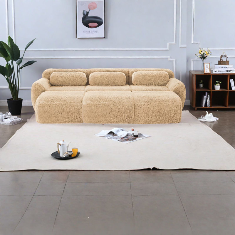 Canapé modulaire moelleux, conception confortable pour chambre de cinéma maison