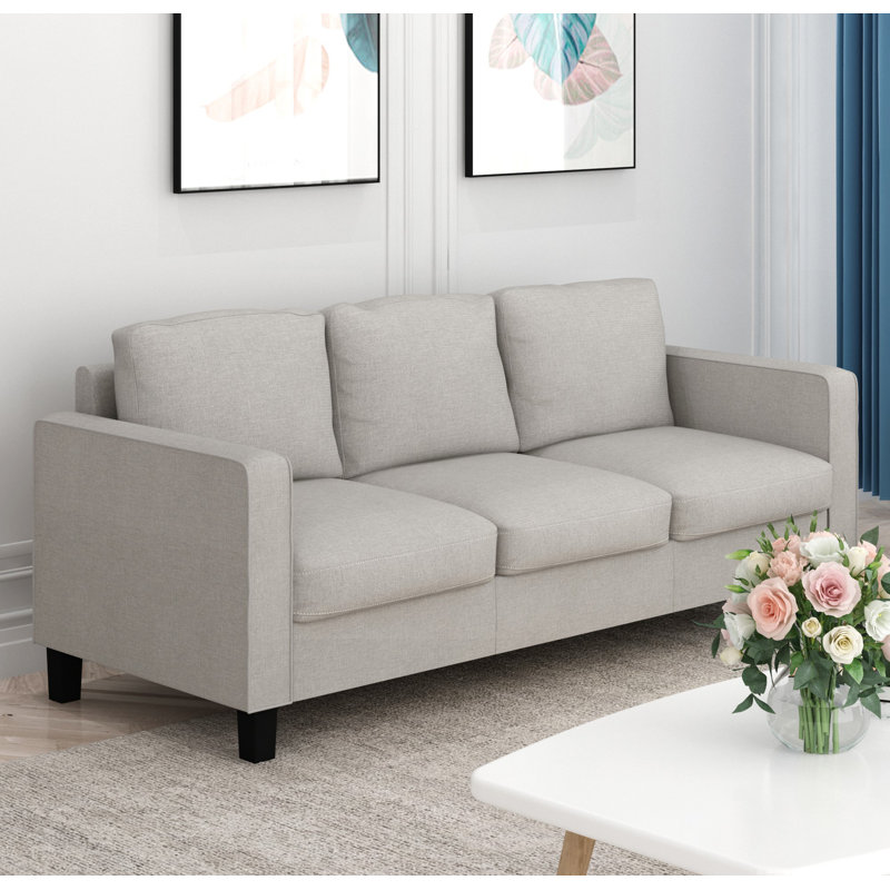Cascata 75.9'' Upholstered Sofa, Fog