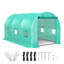 Serre extérieure 8 po x 13 po x 7 pi, structure en acier galvanisé, housse PE isolée, 2 portes et 6 fenêtres, avec outils d'installation pour plantes et légumes-128802295