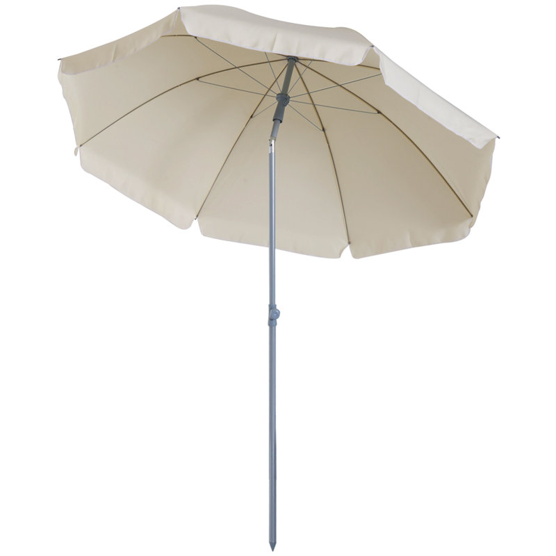 Bronica 202cm Tilt Beach Parasol, White