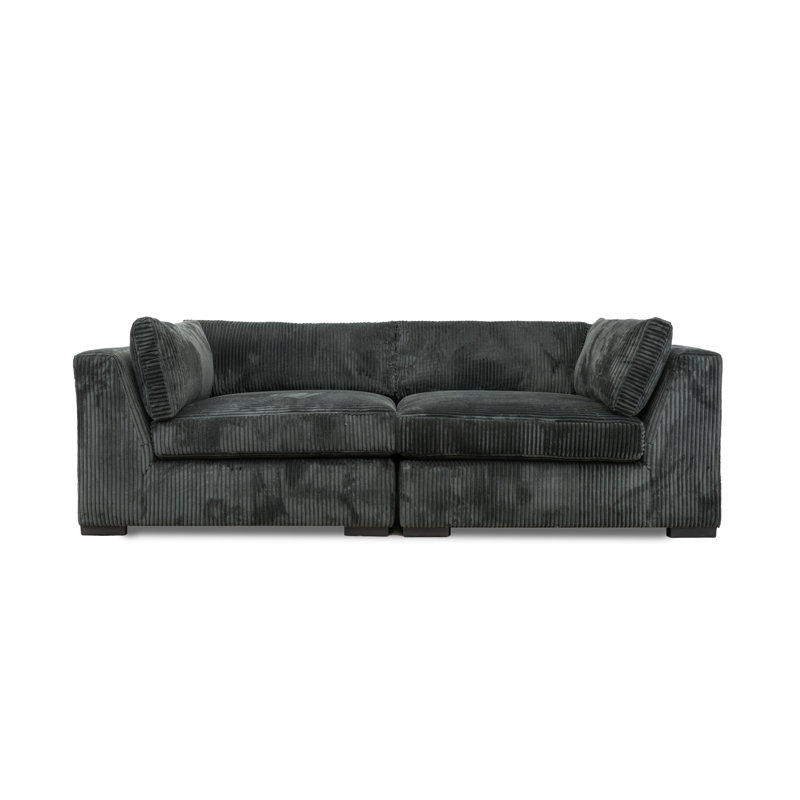 Canapé Taylor Corduroy, Gris foncé