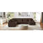 Canapé modulaire surdimensionné de 129 po en forme de U Canapé-lit moderne recouvert de velours côtelé doux avec une chaise longue pour le salon, brun-820065359