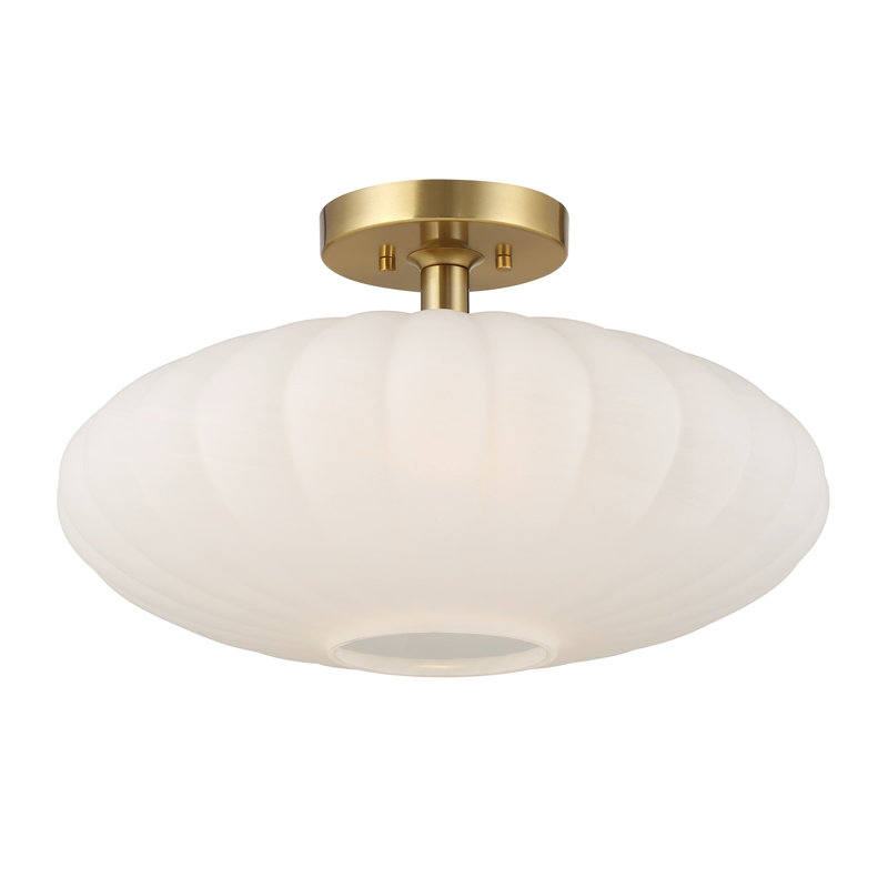 1-Light Ceiling Light, Natural Brass