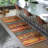 Episkopi Striped Flatweave Orange/Turquoise Area Rug-968845386