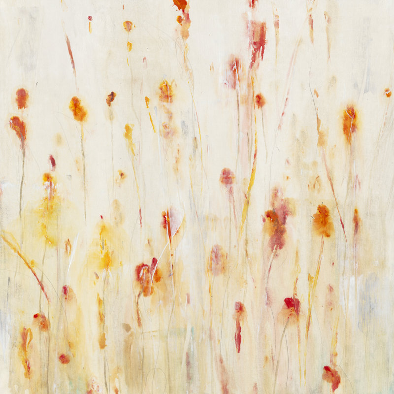 Fleeting Flowers I - Wrapped Canvas Print, 122cm H x 122cm W