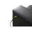 Causeuse en tissu en PVC noir l 55,5 po Genesis