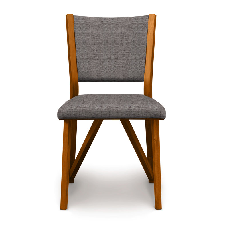 Exeter 19'' H Upholstered Side Chair, Fabric Sterling, Autumn Cherry