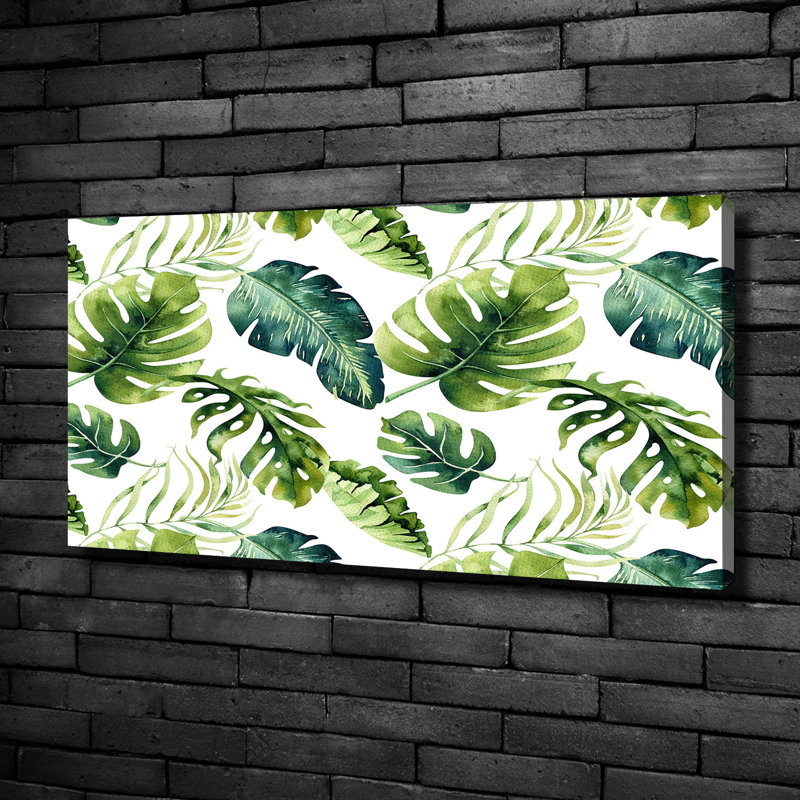 Tropical Leaves - No Frame Painting, Canvas, 50cm H x 100cm W x 2cm D
