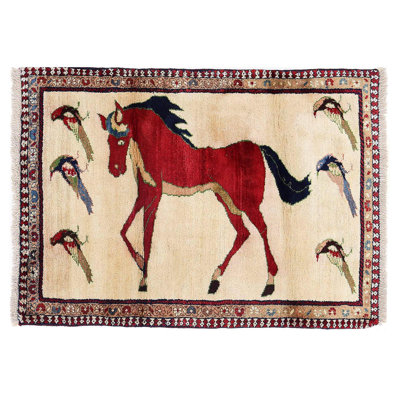 Fine Hand knotted Persian Shiraz rug 2'9"X 3'11"