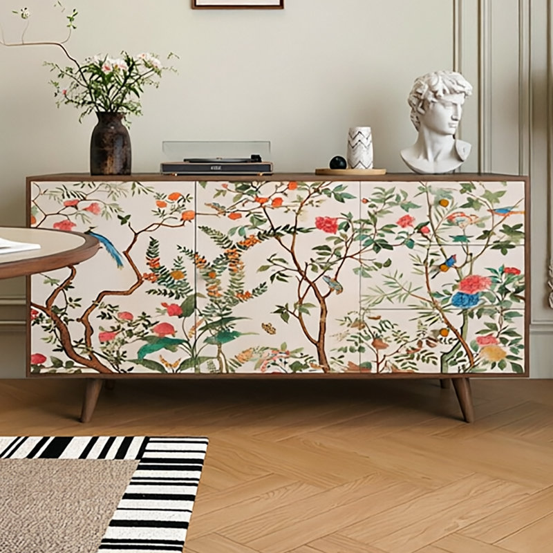 Modern French style light luxury sideboard cabinet