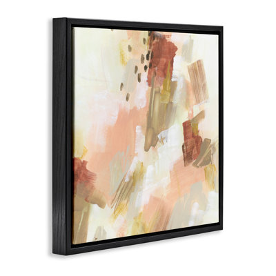 "Boho Speckled", art mural encadré flottant abstrait par June Erica Vess