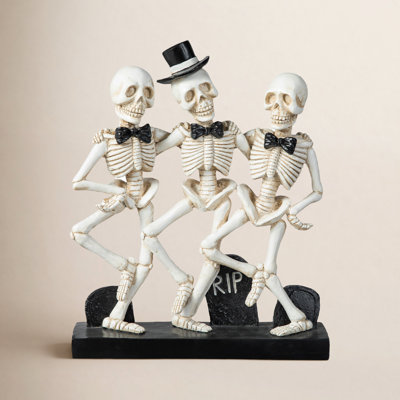 Dancing Skeleton Halloween Figurine