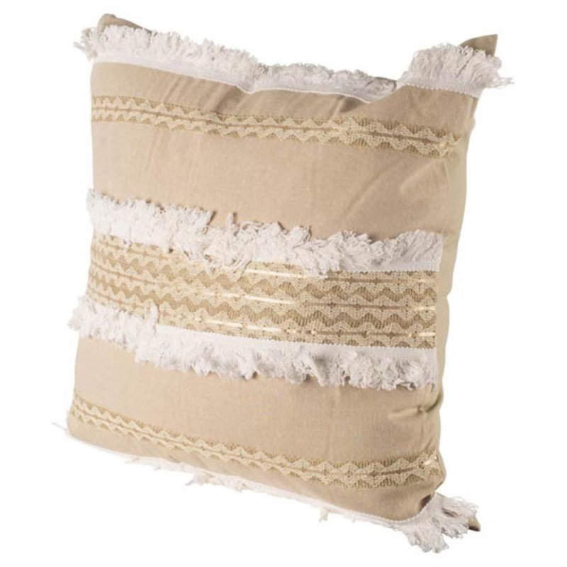 Dunston Fringed Linen Reversible Pillow Cover