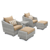 Cannes 5 Piece Club Seating Group with Cushions