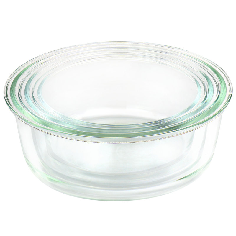 Blue Glass Stain-resistant Freezer Safe Bowl Set