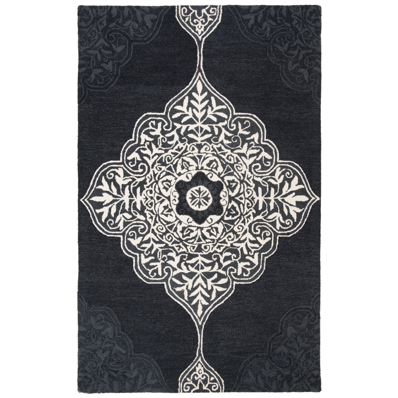 Jones Street Hand Tufted Wool Ikat Rug, Rectangle 8' x 10'
