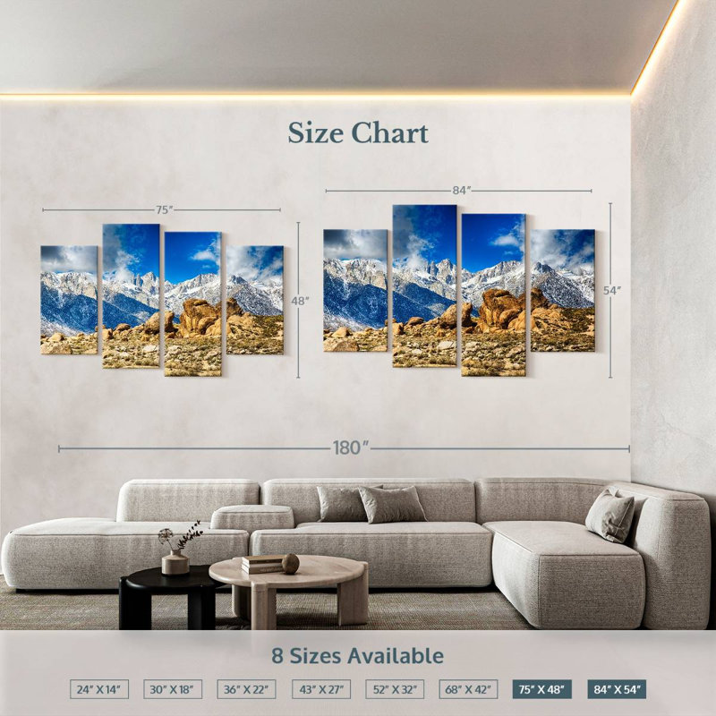 Alvord Whitney Mountain View, 54" H x 84" W