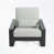 Coussin gris clair / structure noire est en rupture de stock