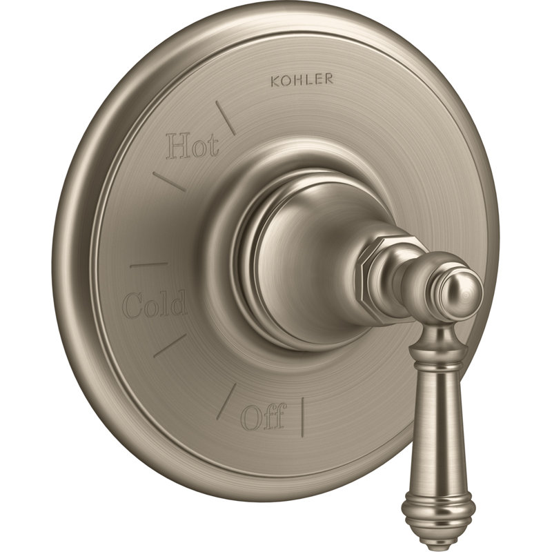 Kohler Artifacts Rite-Temp Valve Trim with Lever Handle, Vibrant Brushed Bronze