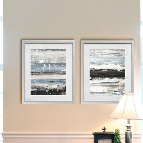 Latitude Run® Icy Horizon I Framed On Paper 2 Pieces Print | Wayfair