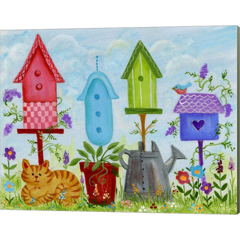 «Bird Birds In Garden» par Beverly Johnston, art mural sur toile