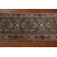 Tapis de couloir indien gris à motif géométrique traditionnel 3 x 8