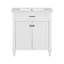 Meuble-lavabo de 30 po avec lavabo en céramique, porte à fermeture douce et tablettes réglables-27431649