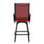 Tabourets de bar pivotants en polyester enduits de PVC toutes saisons Corchado avec dossier haut et accoudoirs-525892299