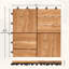 Carreau de sol et mural imbriqué en bois d'acacia 12 po x 12 po pour l'extérieur et l'intérieur 