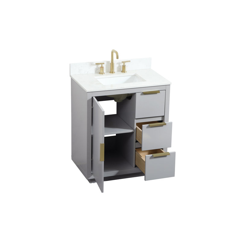 Ensemble de meuble-lavabo simple 30 po Broadlands, Gris