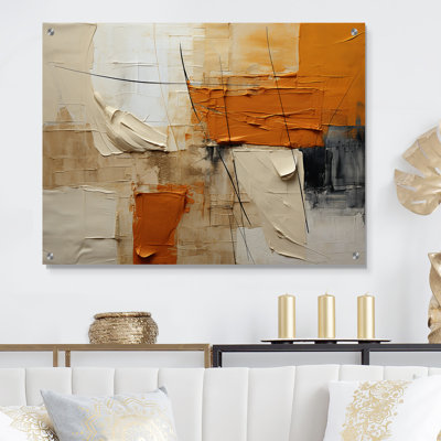Textile Symphony II - Abstract Collages, art mural acrylique