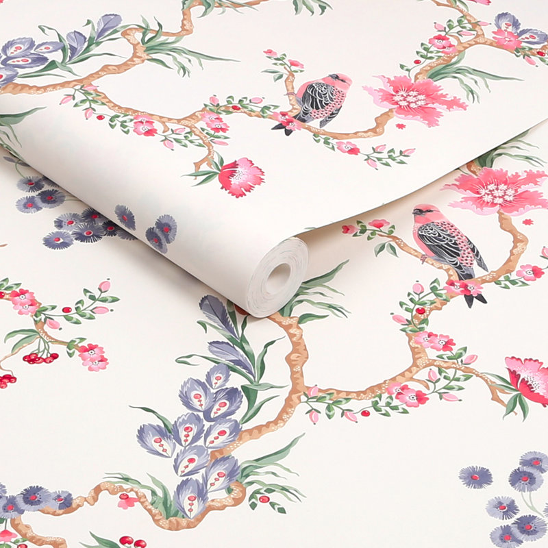 Papier peint Cath Kidston Birds & Berries, Rose