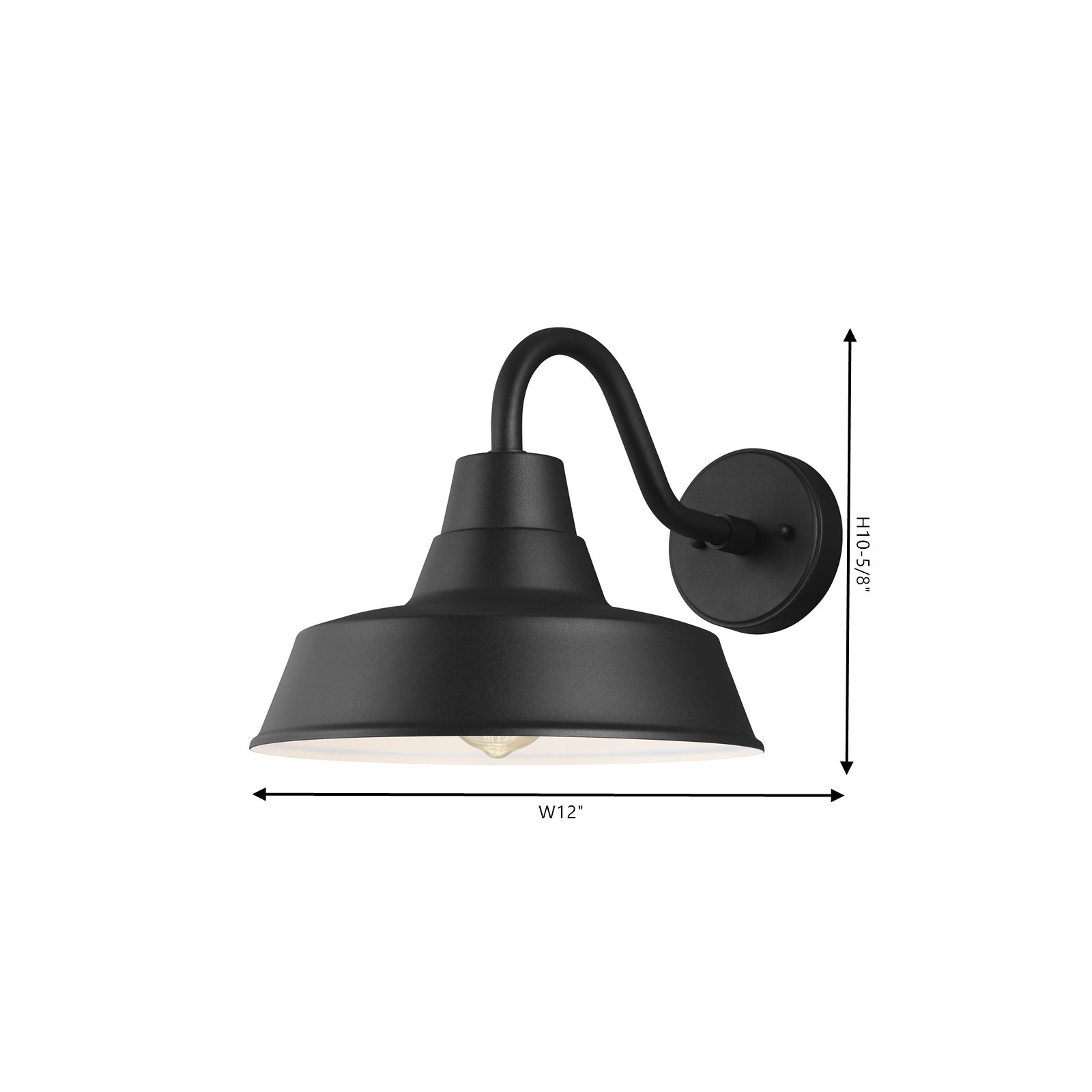 Blakeston Single Light Bell Outdoor Wall Light, 13.5" H x 14" W x 14" D, Yes, Antique Bronze
