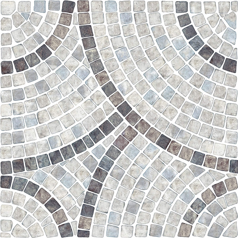 Carreau de papier peint auto-adhésif l 24 po Mosaic, L 102 po x l 24 po