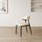 Two sets of solid wood dining chairs with backrest