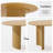 Oval Wood Dining Table with 2 Legs-1315168846-1315168845