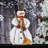 Wooden Snowman with Broom Figurine