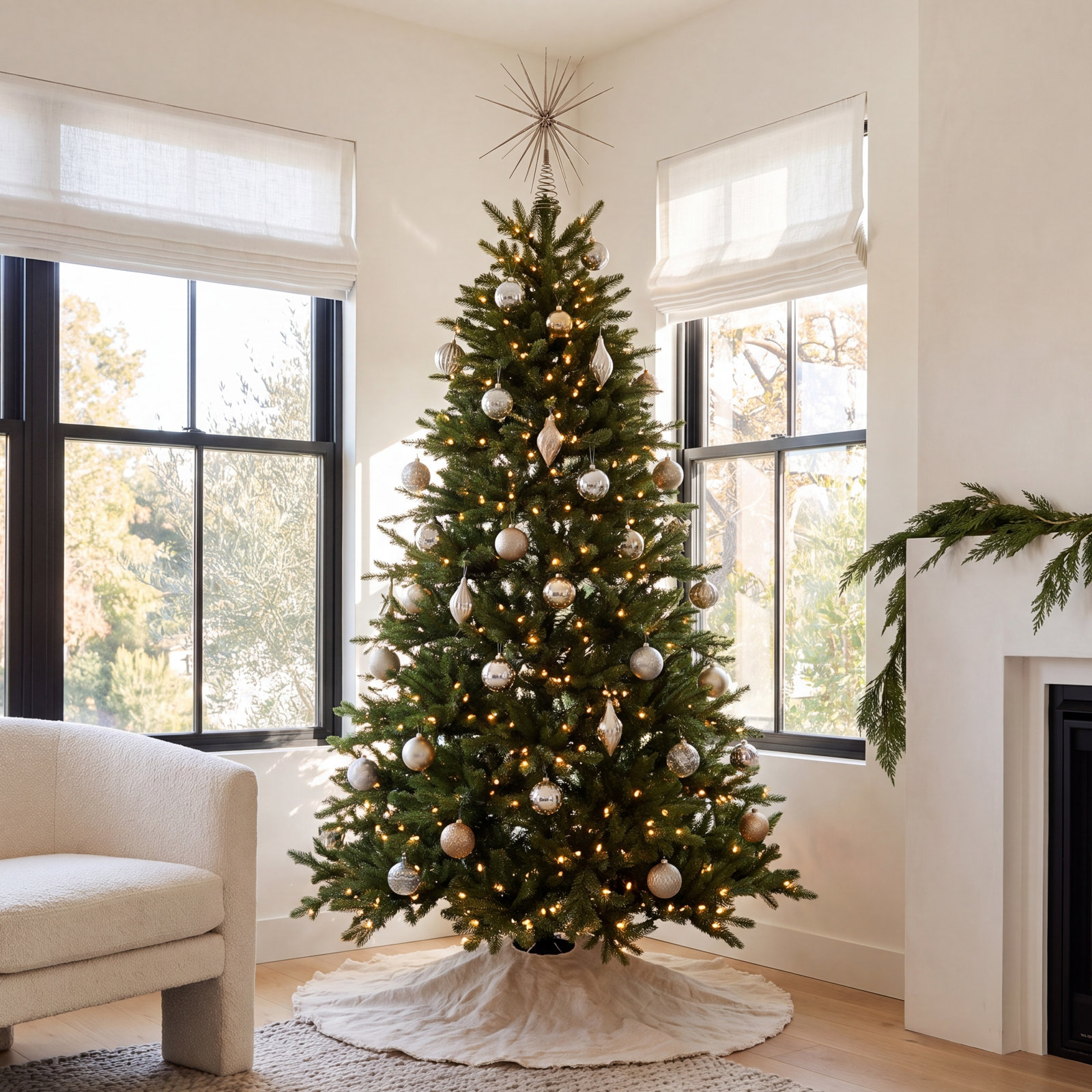 16" Tree Topper, Silver