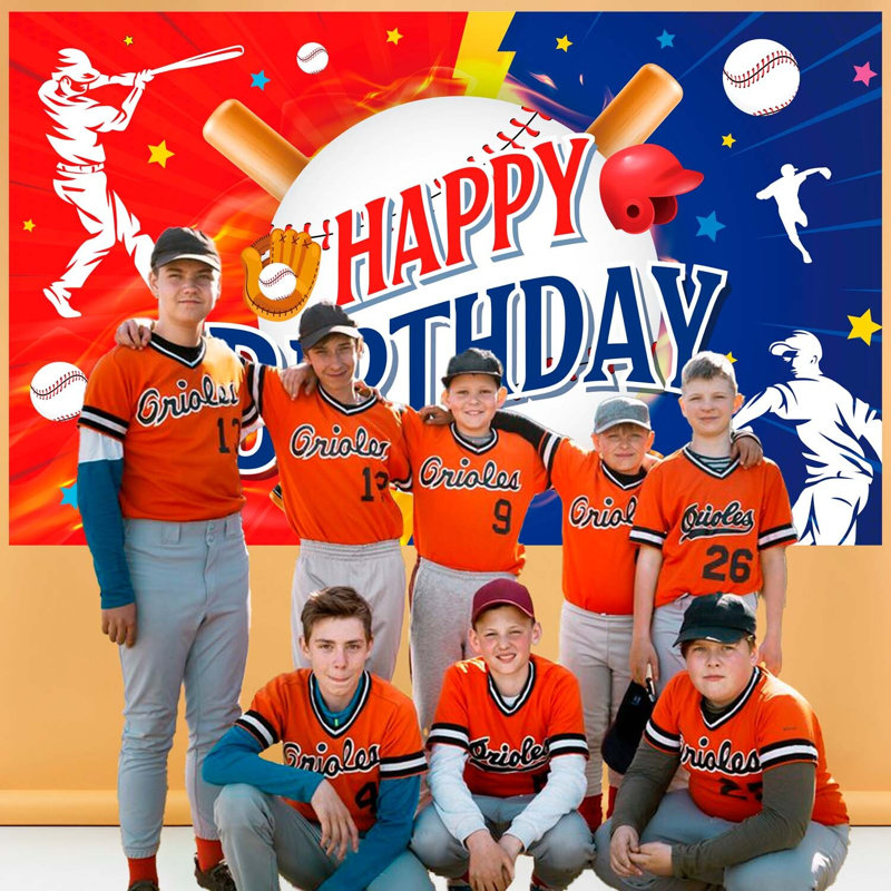 Décorations de fête de baseball, fond de baseball