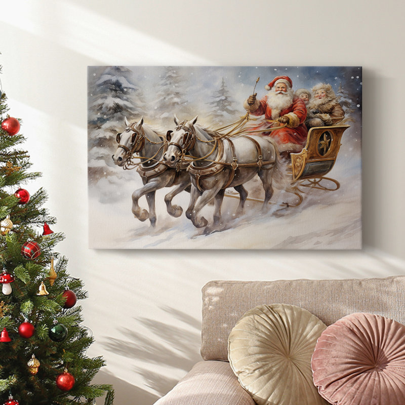 Christmas Holiday Arts - Toile tendue avec châssis, H 24 po x l 36 po