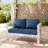 Aluminum Loveseat With Cushion-106035406-106035407