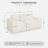 Boneless Wide Corduroy Compression Modular Upholstered Sponge Sofa Cloud Boneless Loveseat Sofa With No Assembly Required-2119784586